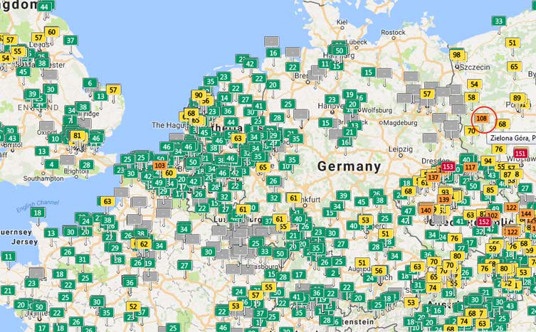 Zielona Góra air is more polluted than Berlin, Paris & London !